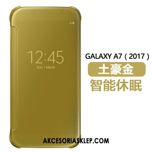 Futerał Samsung Galaxy A7 2018 Lustro Telefon Komórkowy Różowe Złoto Spoczynek Ochraniacz Obudowa Sprzedam