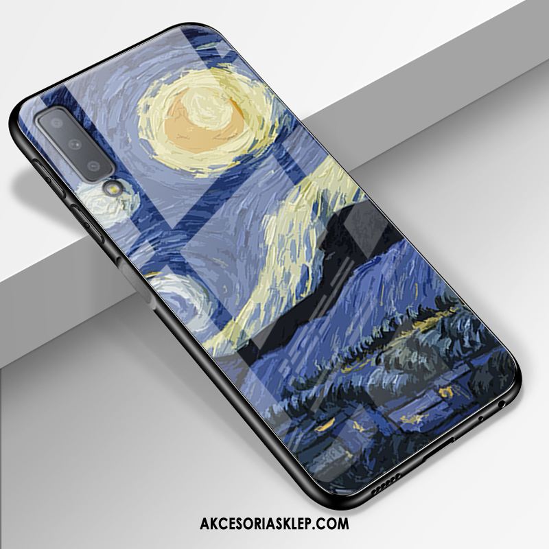 Futerał Samsung Galaxy A7 2018 Lustro Telefon Komórkowy Szkło Gwiaździsty Purpurowy Etui Online
