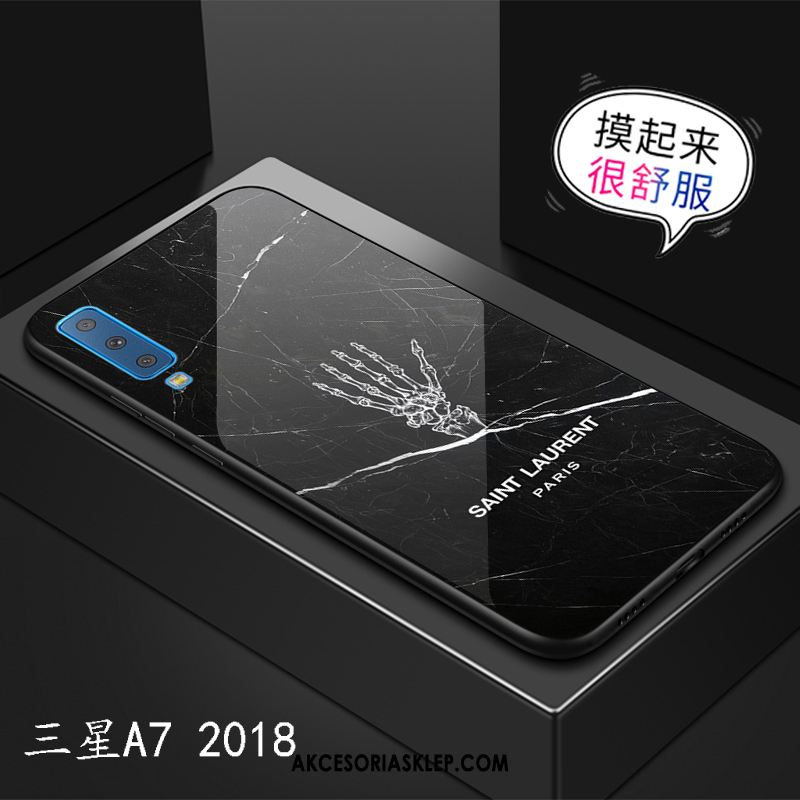 Futerał Samsung Galaxy A7 2018 Purpurowy Szkło Osobowość Gwiazda Lustro Etui Tanie