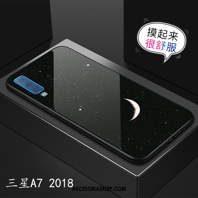 Futerał Samsung Galaxy A7 2018 Purpurowy Szkło Osobowość Gwiazda Lustro Etui Tanie