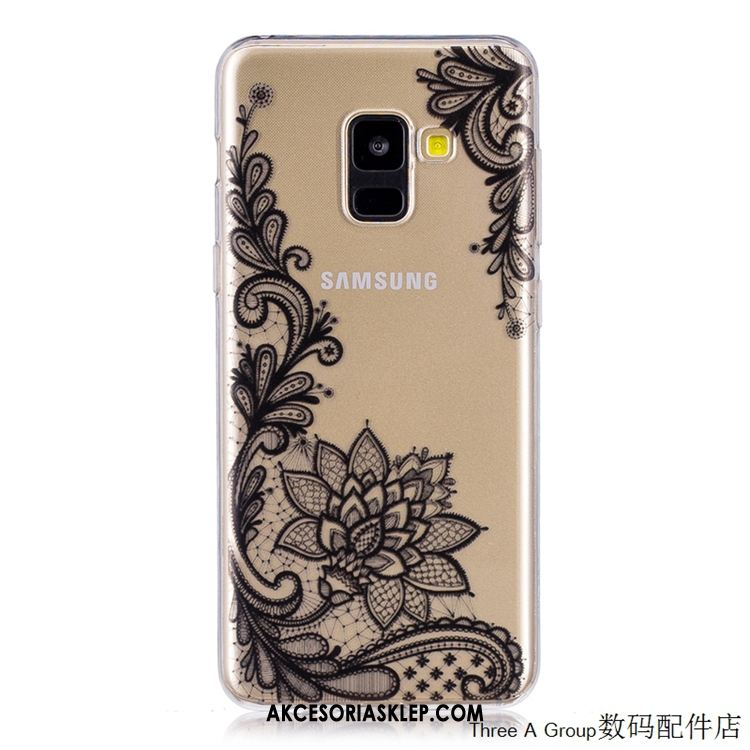 Futerał Samsung Galaxy A8 2018 Przezroczysty Silikonowe Anti-fall Zielony Telefon Komórkowy Obudowa Tanie