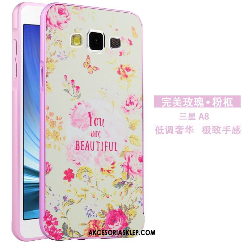Futerał Samsung Galaxy A8 Relief Różowe Kreskówka Granica Nowy Pokrowce Tanie