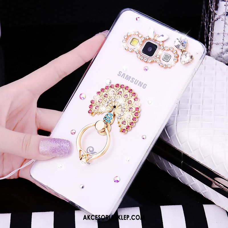 Futerał Samsung Galaxy A8 Telefon Komórkowy Biały Miękki Rhinestone Anti-fall Pokrowce Na Sprzedaż