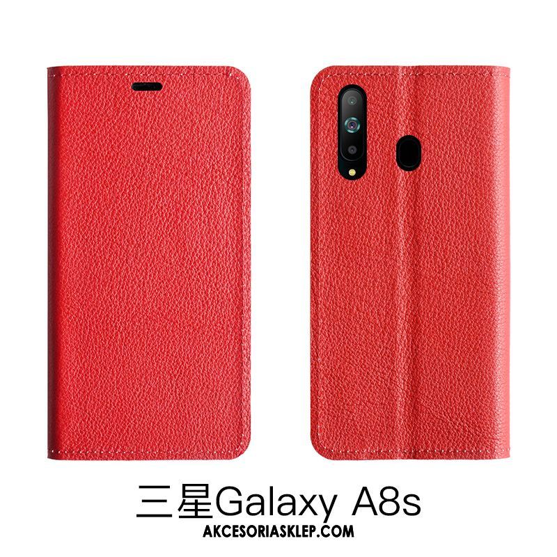 Futerał Samsung Galaxy A8s Skórzany Futerał Czerwony Wysoki Koniec Gwiazda Telefon Komórkowy Kup