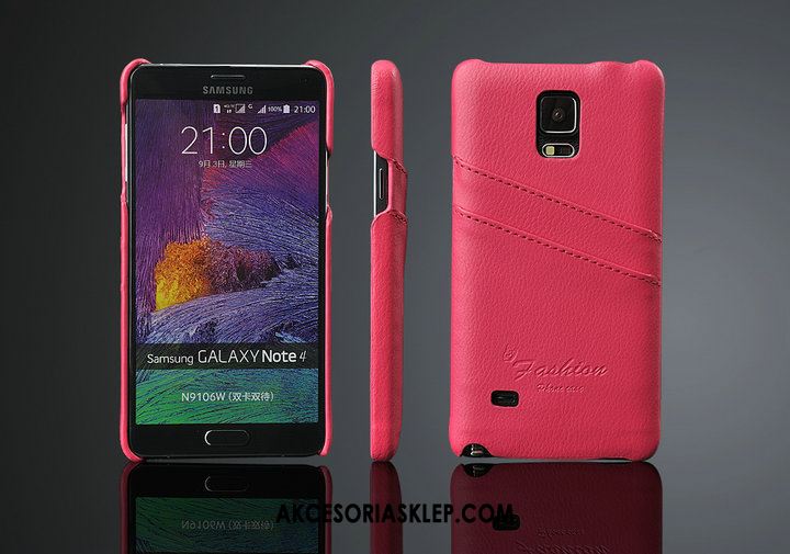 Futerał Samsung Galaxy Note 4 Tylna Pokrywa Prawdziwa Skóra Karta Skóra Bydlęca Telefon Komórkowy Pokrowce Sklep