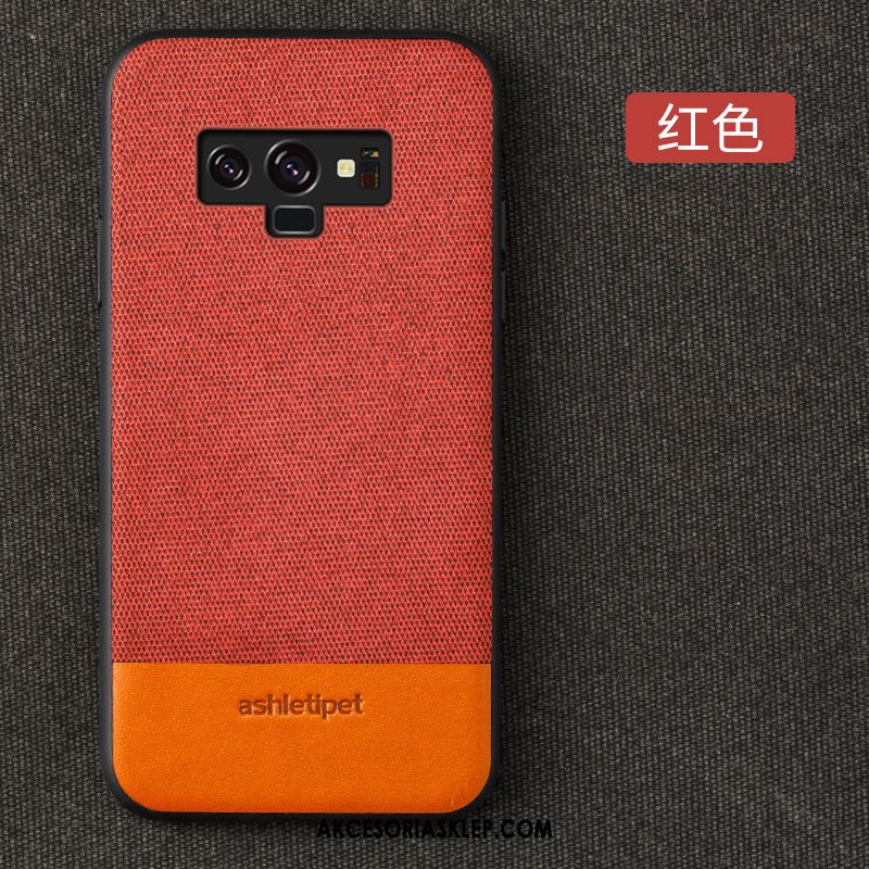 Futerał Samsung Galaxy Note 9 Czerwony Płótno Telefon Komórkowy Biznes Gwiazda Etui Online