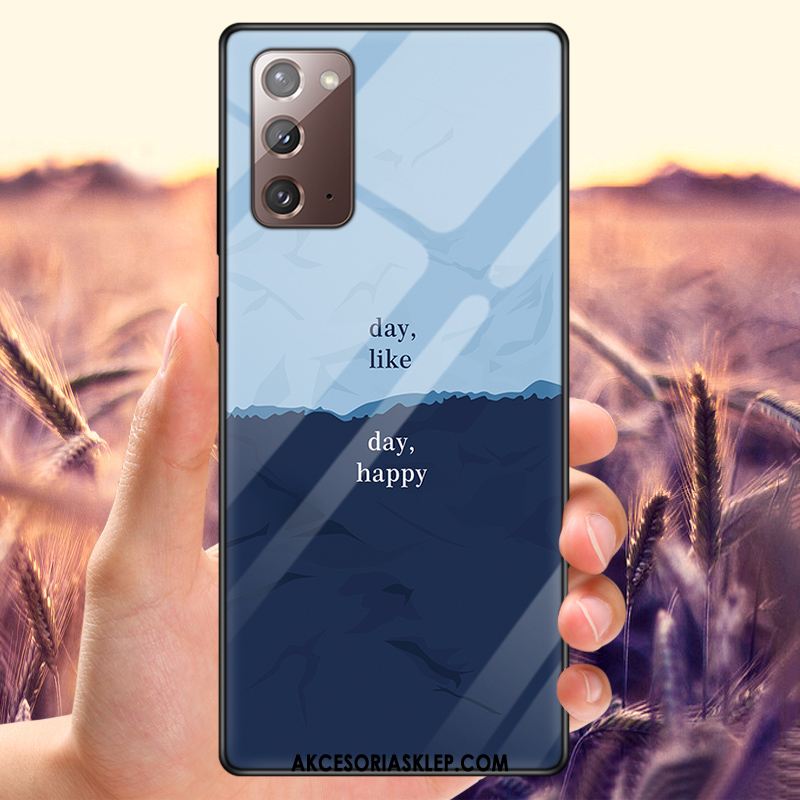 Futerał Samsung Galaxy Note20 Anti-fall Szkło Niebieski Zakochani Gwiazda Pokrowce Tanie