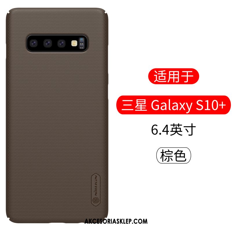 Futerał Samsung Galaxy S10+ Nubuku Ochraniacz Złoto Różowe Gwiazda Tanie