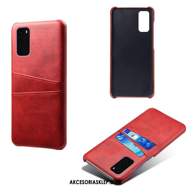 Futerał Samsung Galaxy S20 Skóra Czerwony Karta Telefon Komórkowy Ochraniacz Etui Na Sprzedaż