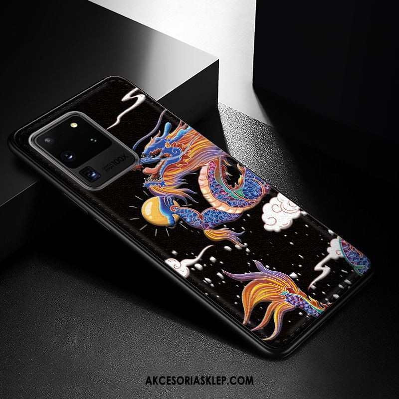 Futerał Samsung Galaxy S20 Ultra Wzór Silikonowe Czarny Skóra All Inclusive Obudowa Tanie