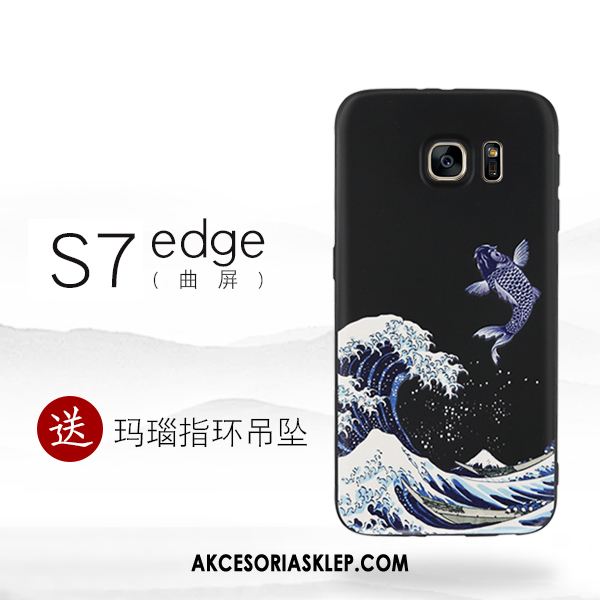 Futerał Samsung Galaxy S7 Edge Kreatywne Silikonowe Osobowość Czarny Telefon Komórkowy Obudowa Dyskont