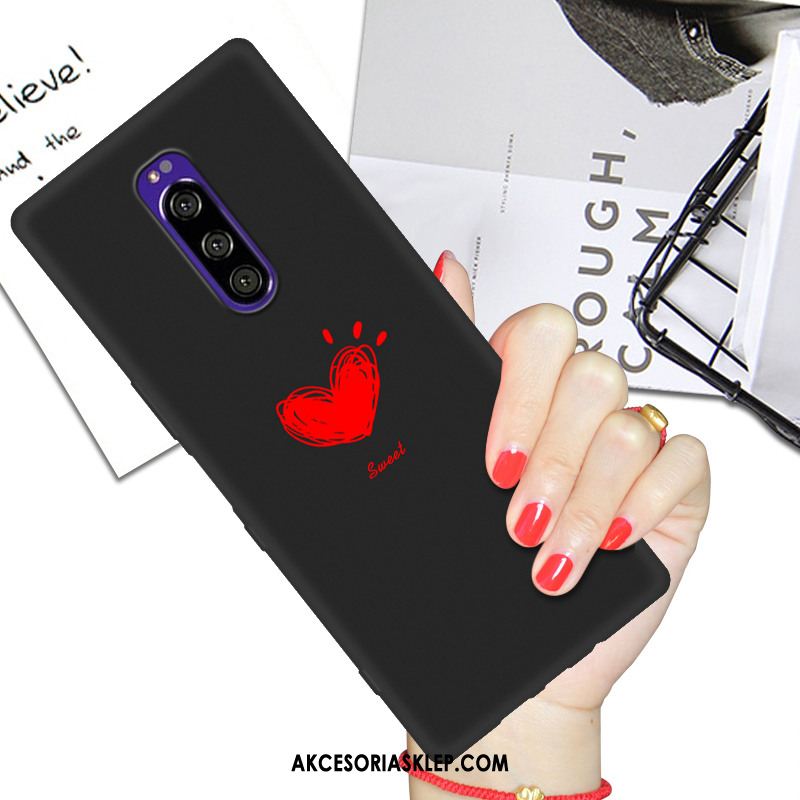 Futerał Sony Xperia 1 Czerwony Netto Telefon Komórkowy Czarny Ochraniacz Silikonowe Pokrowce Tanie