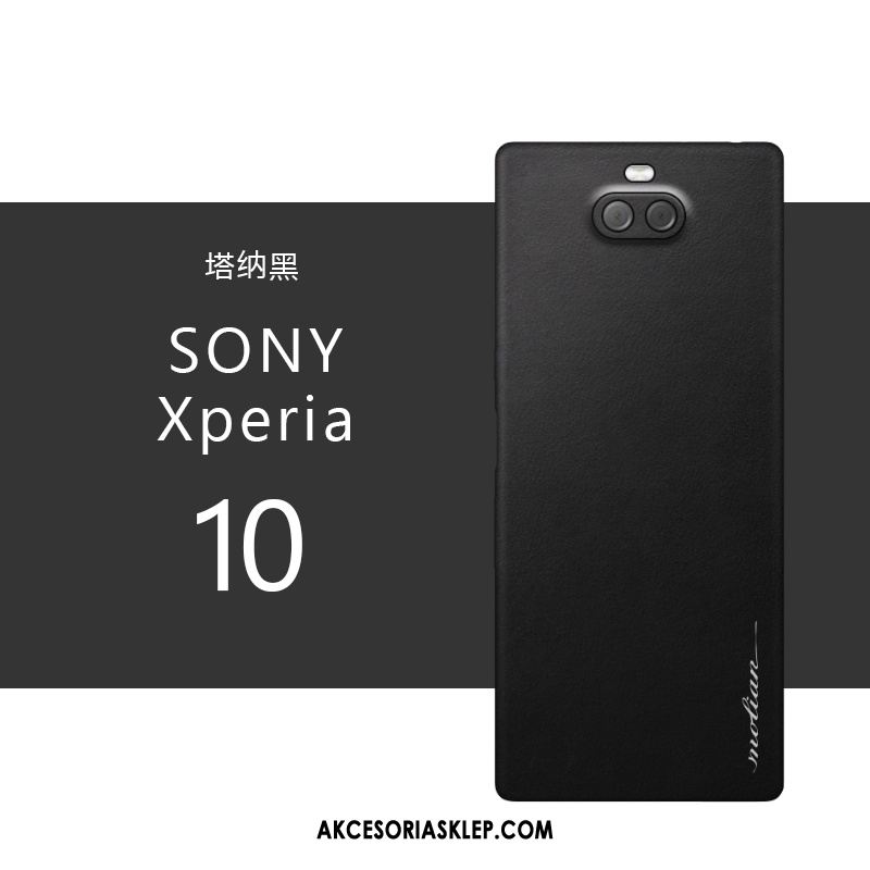Futerał Sony Xperia 10 Wysoki Koniec Niebieski Prawdziwa Skóra All Inclusive Telefon Komórkowy Etui Tanie