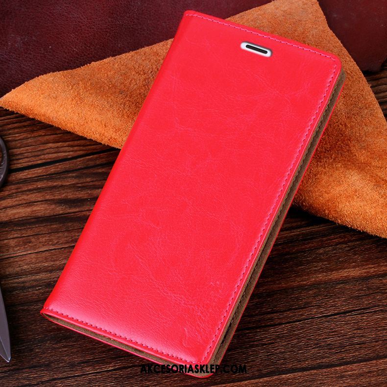 Futerał Sony Xperia 5 Miękki Skórzany Futerał Skóra Bydlęca Czerwony Biznes Obudowa Na Sprzedaż