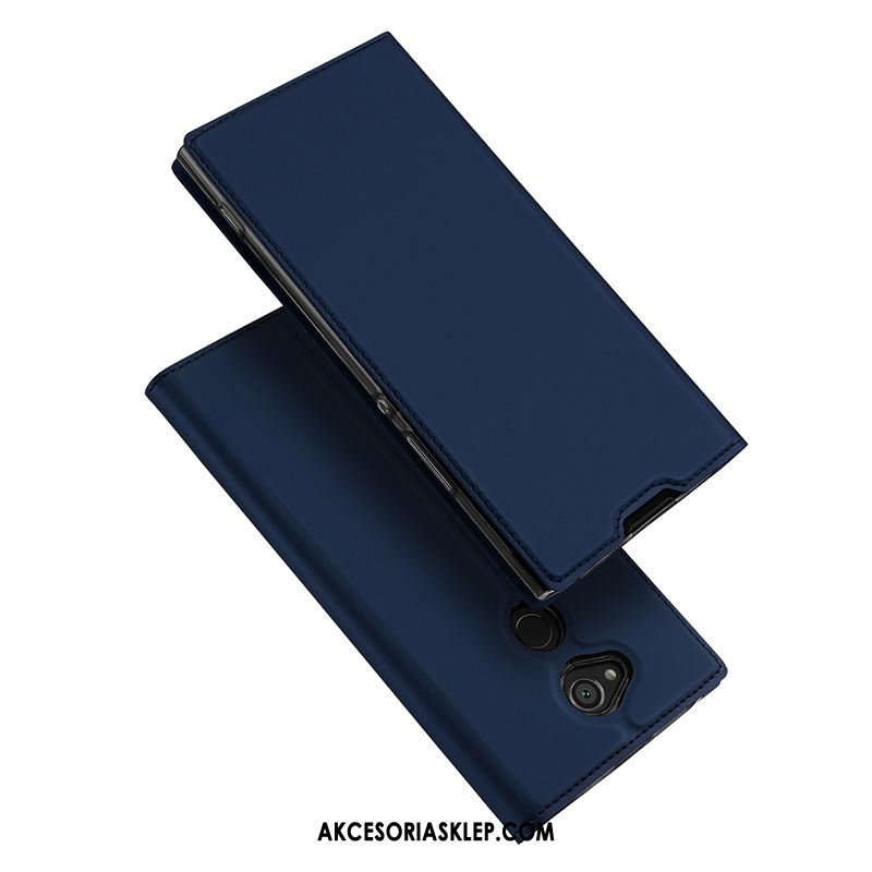 Futerał Sony Xperia Xa2 Plus Ciemno Niebieski Ochraniacz Telefon Komórkowy Biznes Skórzany Futerał Etui Kup
