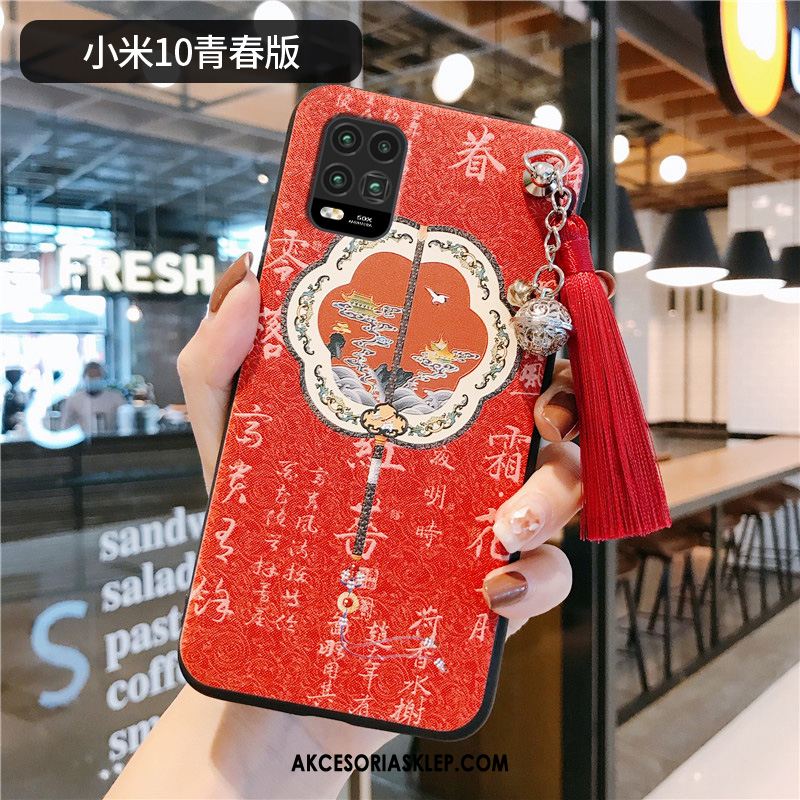 Futerał Xiaomi Mi 10 Lite Młodzież Czerwony Netto Z Frędzlami Chiński Styl Ochraniacz Pokrowce Online