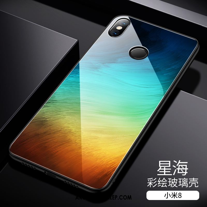 Futerał Xiaomi Mi 8 Anti-fall Silikonowe Czarny Szkło Hartowane Cienkie Etui Sprzedam