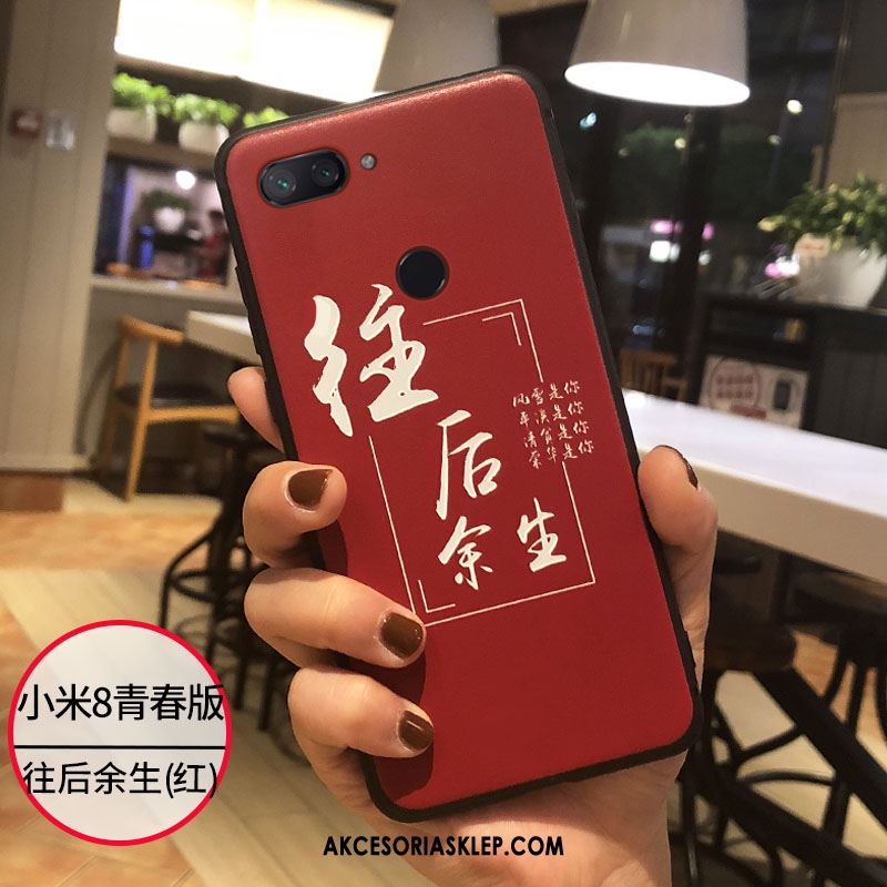 Futerał Xiaomi Mi 8 Lite Czerwony Netto Młodzież Telefon Komórkowy Serce Silikonowe Etui Oferta