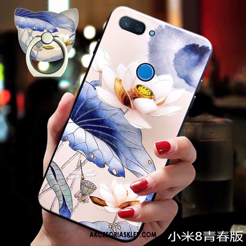 Futerał Xiaomi Mi 8 Lite Kreatywne Tendencja Wzór Biały All Inclusive Pokrowce Tanie