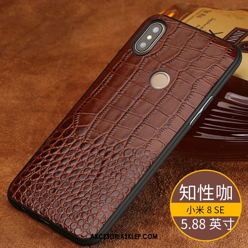 Futerał Xiaomi Mi 8 Se Luksusowy Osobowość Skóra Bydlęca Ochraniacz Modna Marka Etui Na Sprzedaż