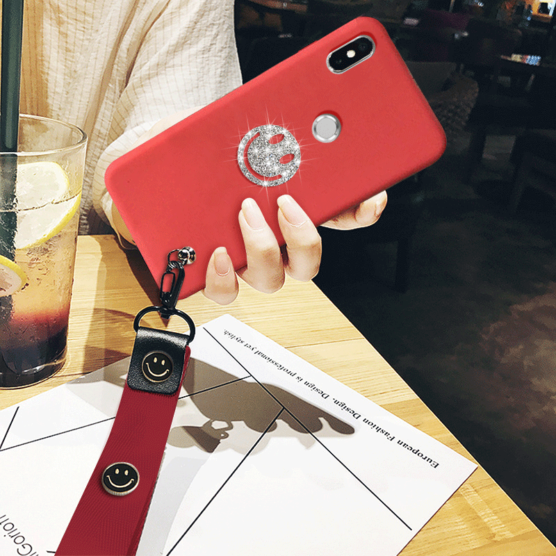 Futerał Xiaomi Mi 8 Se Wiszące Ozdoby Różowe All Inclusive Telefon Komórkowy Nubuku Obudowa Tanie