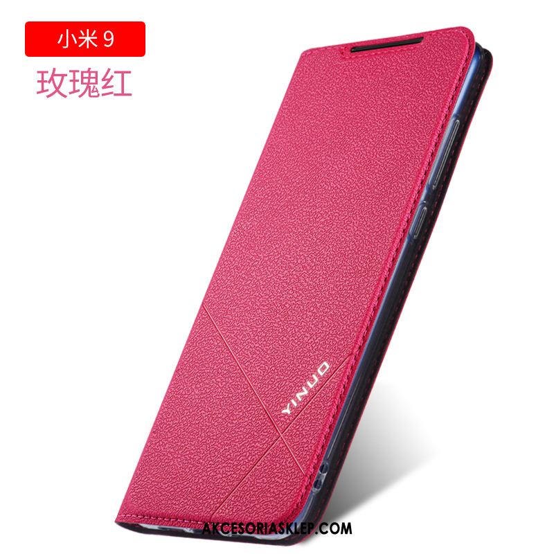 Futerał Xiaomi Mi 9 Klapa Tendencja Czerwony Skórzany Futerał Mały Obudowa Sprzedam
