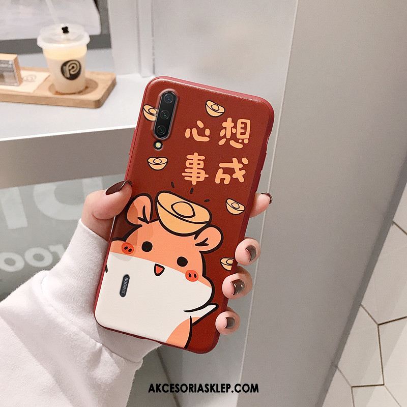 Futerał Xiaomi Mi 9 Lite Miękki Wino Czerwone Kreskówka Wzór Silikonowe Obudowa Na Sprzedaż