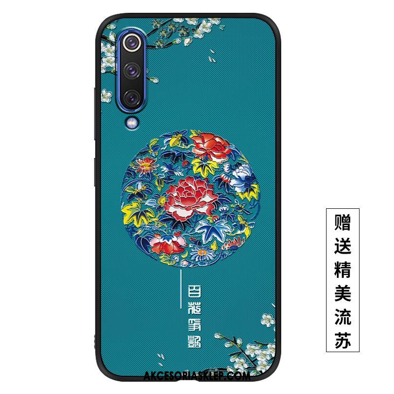 Futerał Xiaomi Mi 9 Lite Nubuku Anti-fall Niebieski Silikonowe Wzór Etui Sprzedam