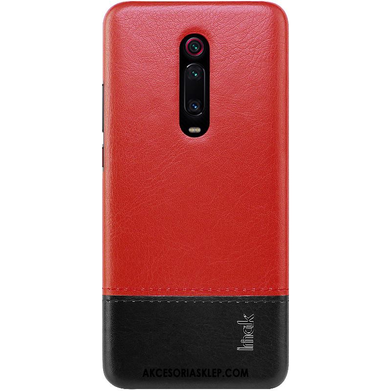 Futerał Xiaomi Mi 9t Telefon Komórkowy Skórzany Futerał Czerwony Czarny Skóra Etui Na Sprzedaż