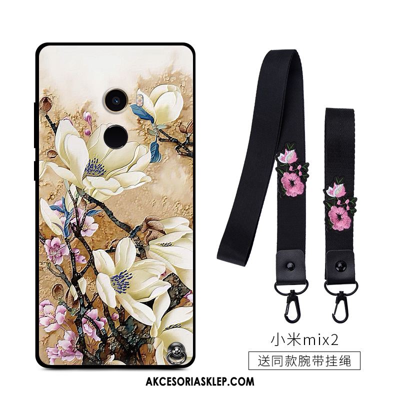 Futerał Xiaomi Mi Mix 2 Kwiaty Miękki Anti-fall Telefon Komórkowy Czarny Obudowa Sklep