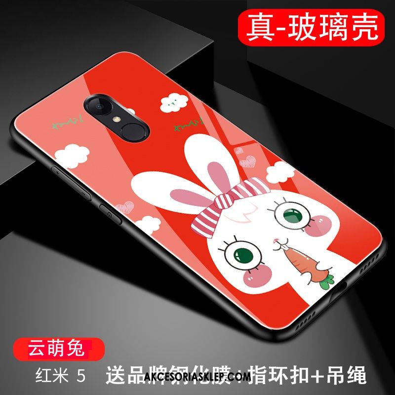 Futerał Xiaomi Redmi 5 Czerwony Chiński Styl Pu Ochraniacz Czarny Etui Oferta