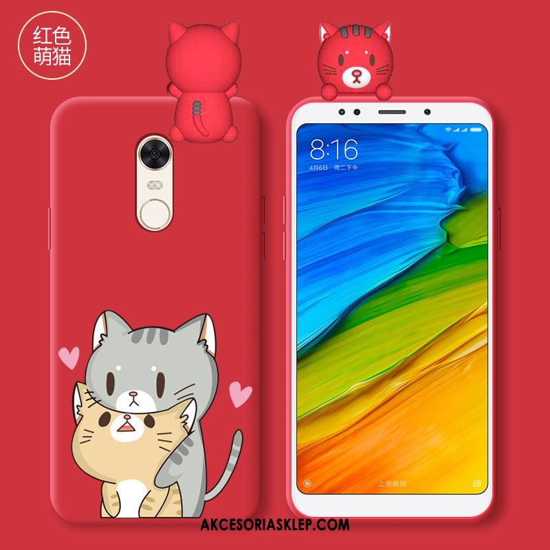 Futerał Xiaomi Redmi 5 Plus Telefon Komórkowy Czerwony Wysoki Miękki Anti-fall Obudowa Kupię