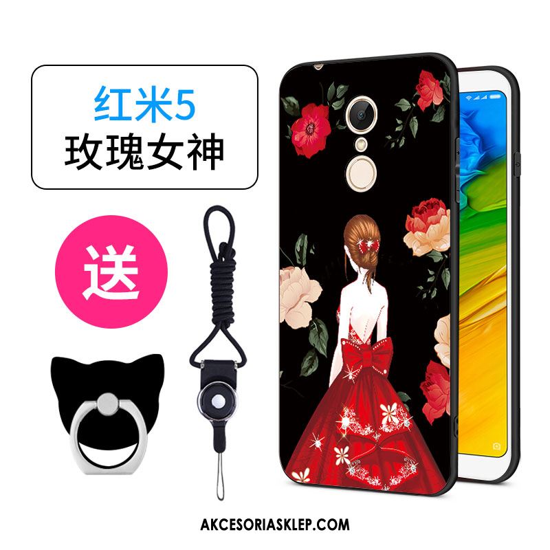 Futerał Xiaomi Redmi 5 Zakochani Student Miękki Anti-fall Czerwony Etui Tanie