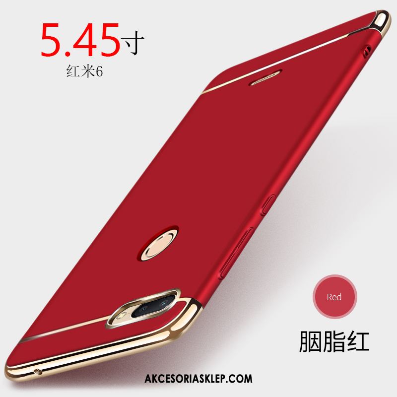 Futerał Xiaomi Redmi 6 Filmy Czerwony Szkło Hartowane Nubuku Wiszące Ozdoby Etui Tanie