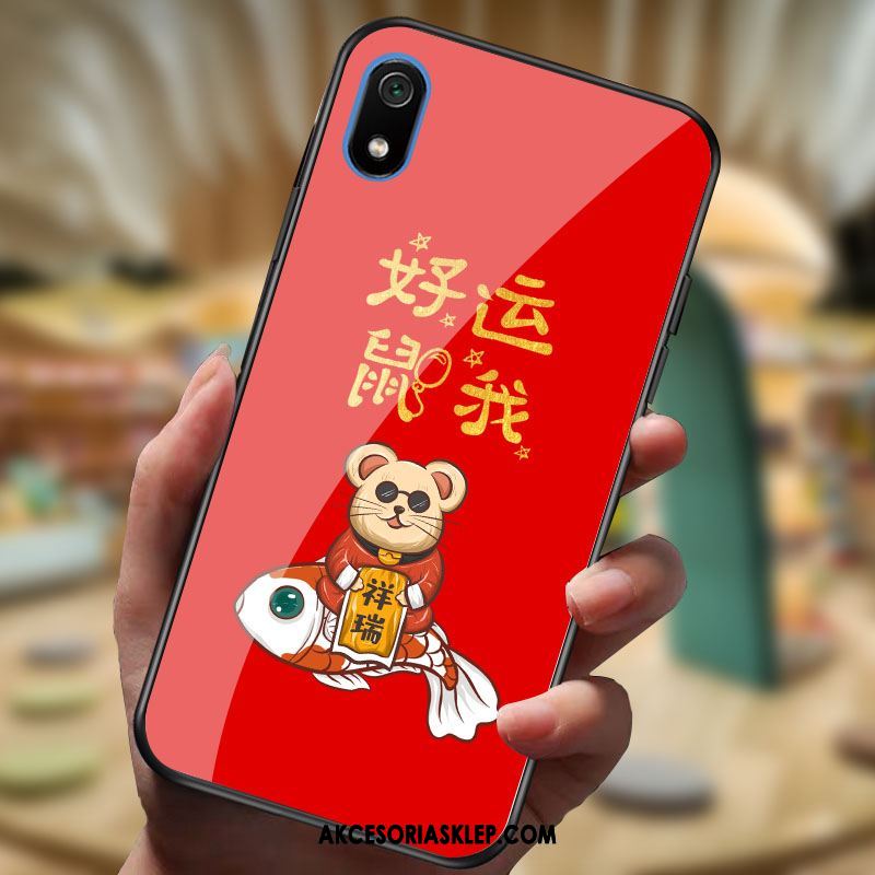 Futerał Xiaomi Redmi 7a Kreskówka Nowy Ochraniacz Czerwony Lustro Obudowa Tanie