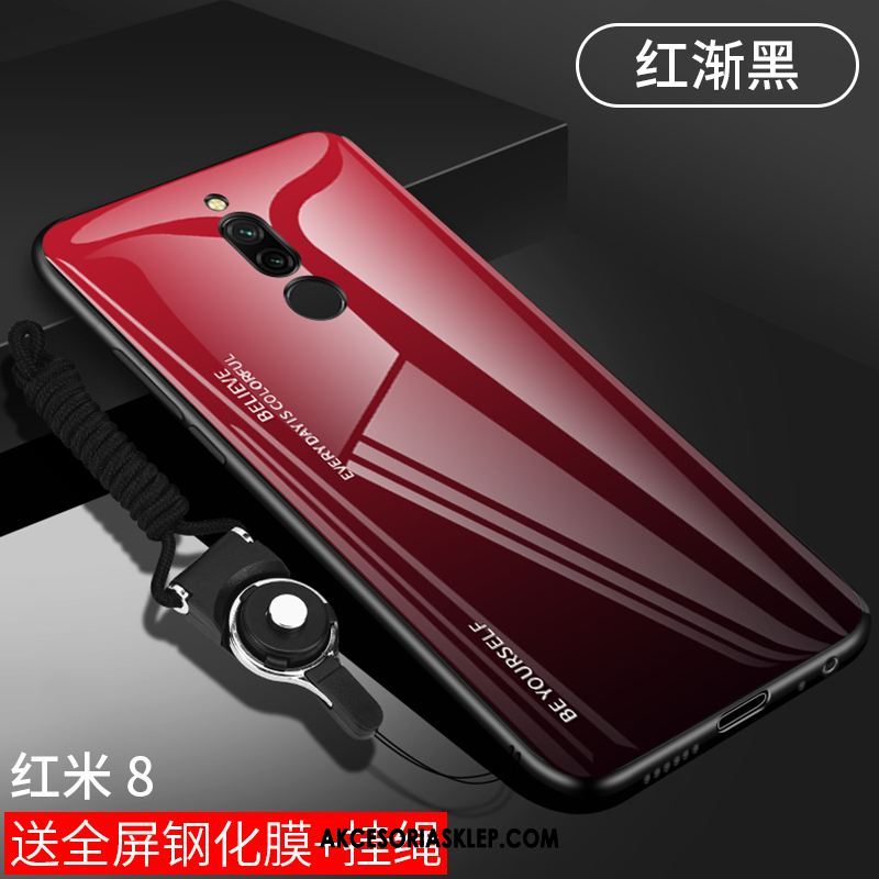 Futerał Xiaomi Redmi 8 Wiszące Ozdoby Czerwony Lustro Mały Modna Marka Etui Dyskont
