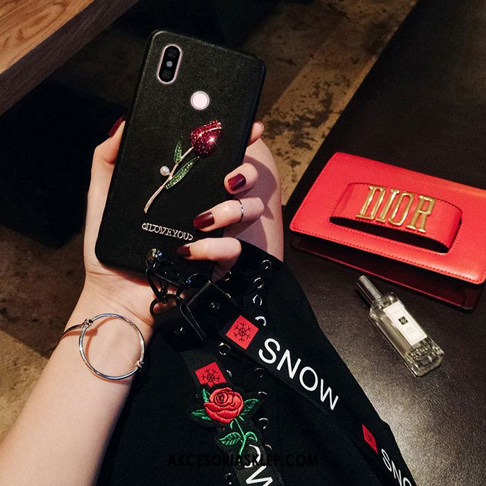 Futerał Xiaomi Redmi Note 5 Różowy Wiszące Ozdoby Miękki Kwiaty Tendencja Etui Online