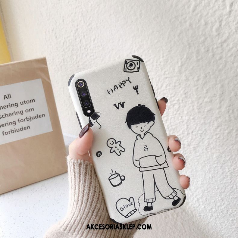 Futerał Xiaomi Redmi Note 8t Biały Relief Ręcznie Malowane Jedwab Miękki Etui Kup