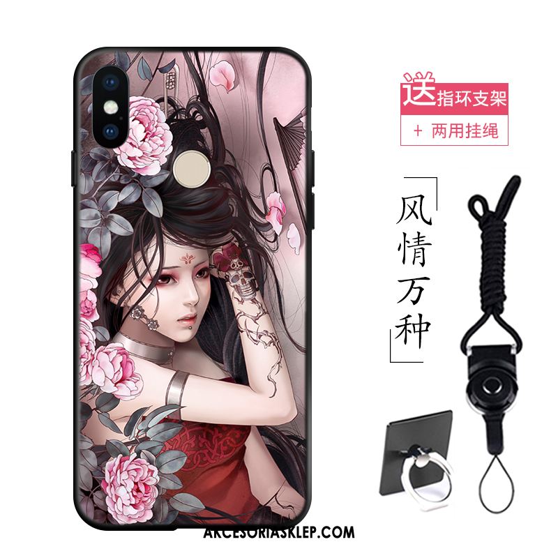Futerał Xiaomi Redmi S2 Czerwony Miękki Telefon Komórkowy Sakura Tatuaż Etui Online