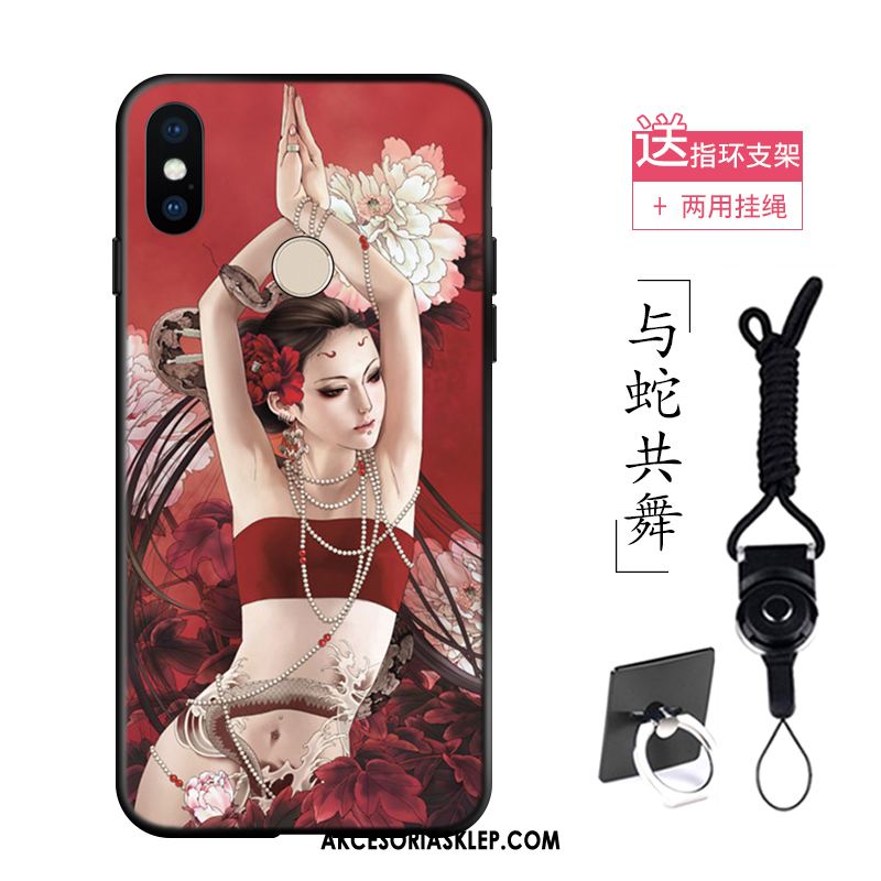 Futerał Xiaomi Redmi S2 Czerwony Miękki Telefon Komórkowy Sakura Tatuaż Etui Online