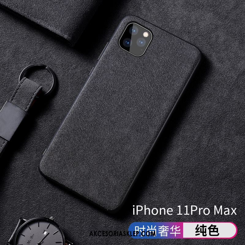 Futerał iPhone 11 Pro Max Czarny Telefon Komórkowy Kreatywne Zamszowe All Inclusive Obudowa Kup