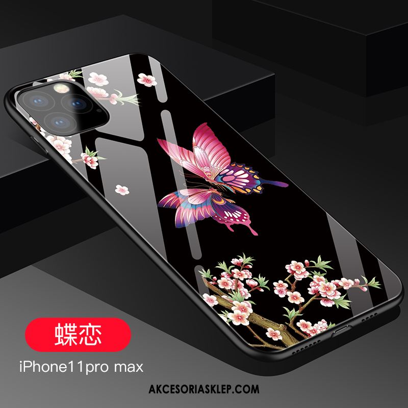 Futerał iPhone 11 Pro Max Osobowość Silikonowe All Inclusive Szkło Czarny Etui Kup