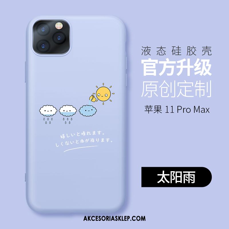 Futerał iPhone 11 Pro Max Telefon Komórkowy Niebieski Miękki All Inclusive Cienkie Etui Online