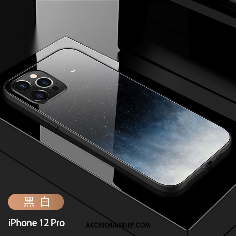 Futerał iPhone 12 Pro Gwiaździsty Osobowość Lustro Purpurowy Kwadratowy Etui Kup