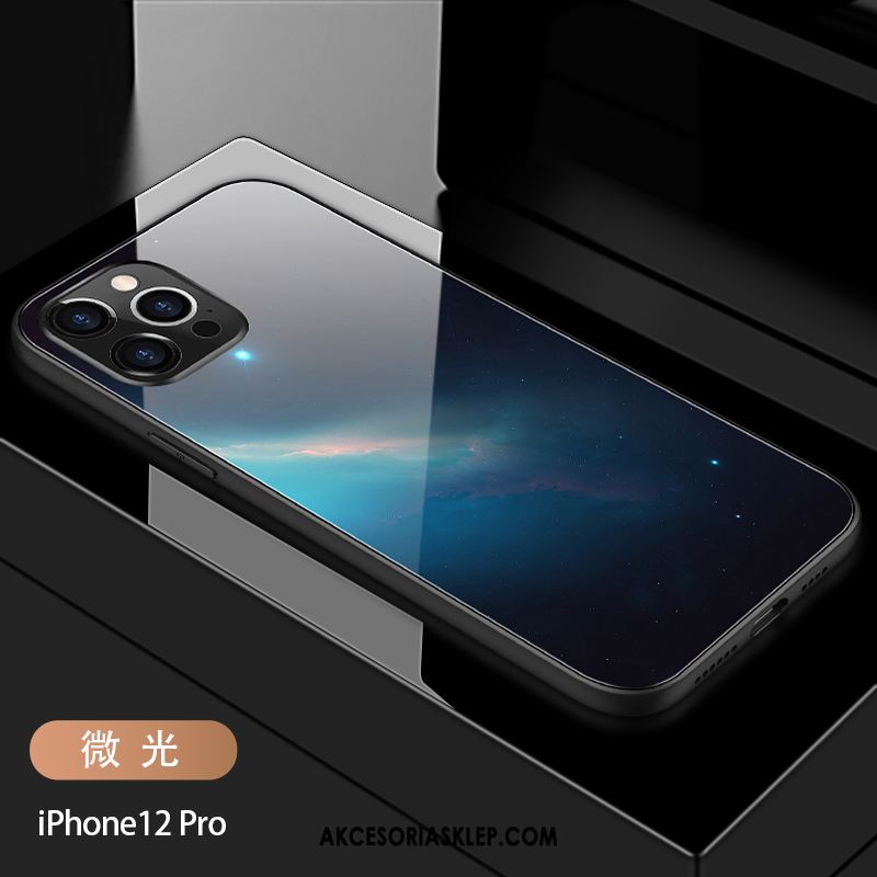 Futerał iPhone 12 Pro Gwiaździsty Osobowość Lustro Purpurowy Kwadratowy Etui Kup