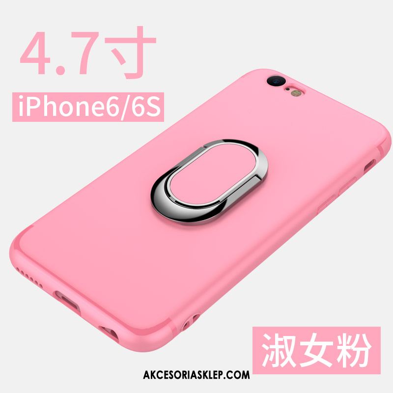 Futerał iPhone 6 / 6s Telefon Komórkowy Ring Anti-fall Różowe Silikonowe Pokrowce Sklep