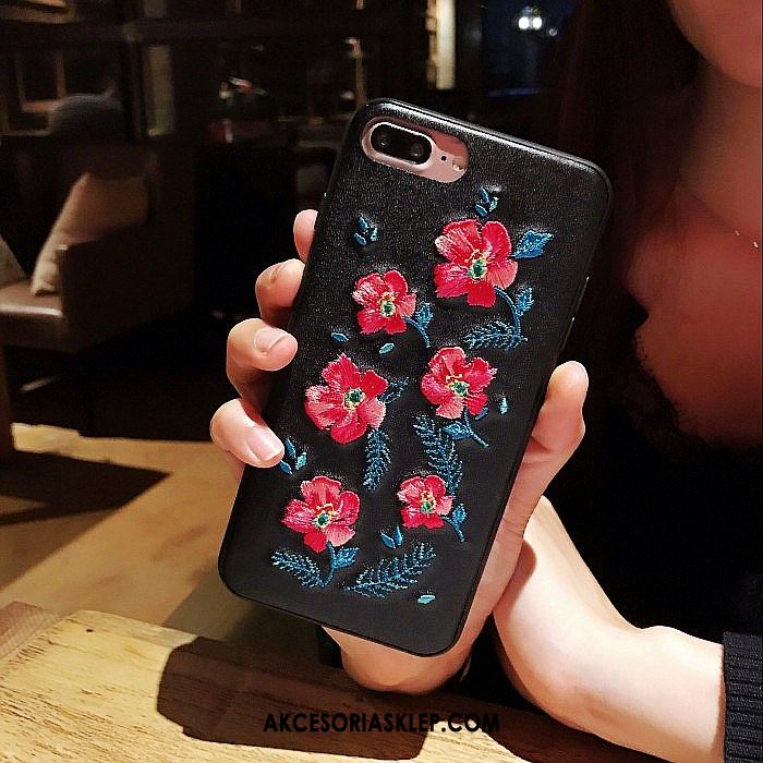 Futerał iPhone 7 Plus Kreatywne Kwiaty Z Haftem Telefon Komórkowy Modna Marka Obudowa Kup
