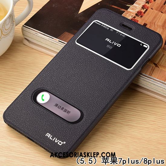 Futerał iPhone 8 Plus Nubuku Anti-fall Czarny Trudno Telefon Komórkowy Etui Na Sprzedaż