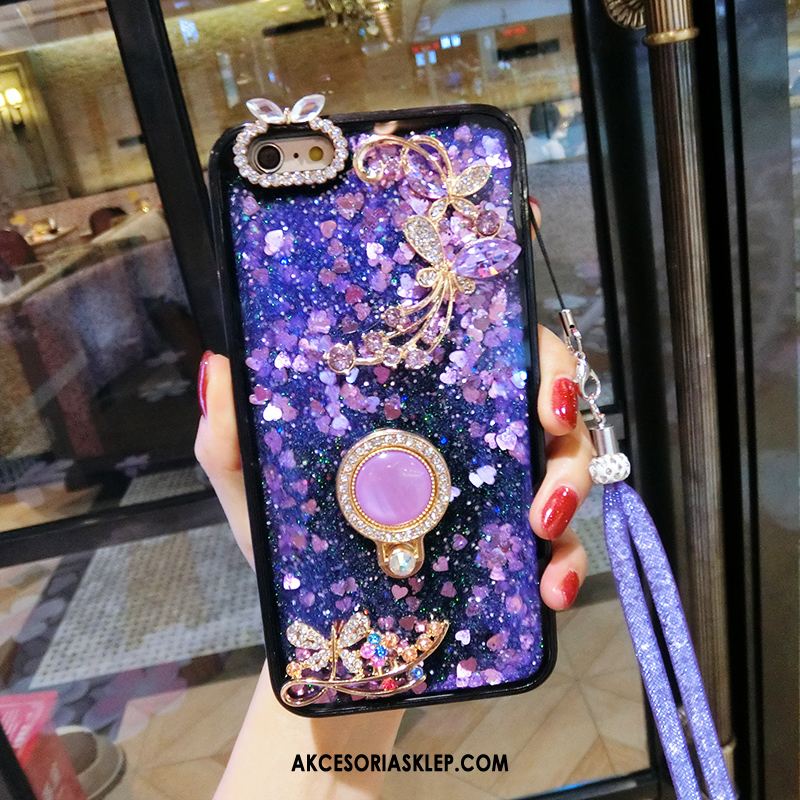Futerał iPhone 8 Silikonowe Wiszące Ozdoby Kwiaty Purpurowy Telefon Komórkowy Pokrowce Sklep