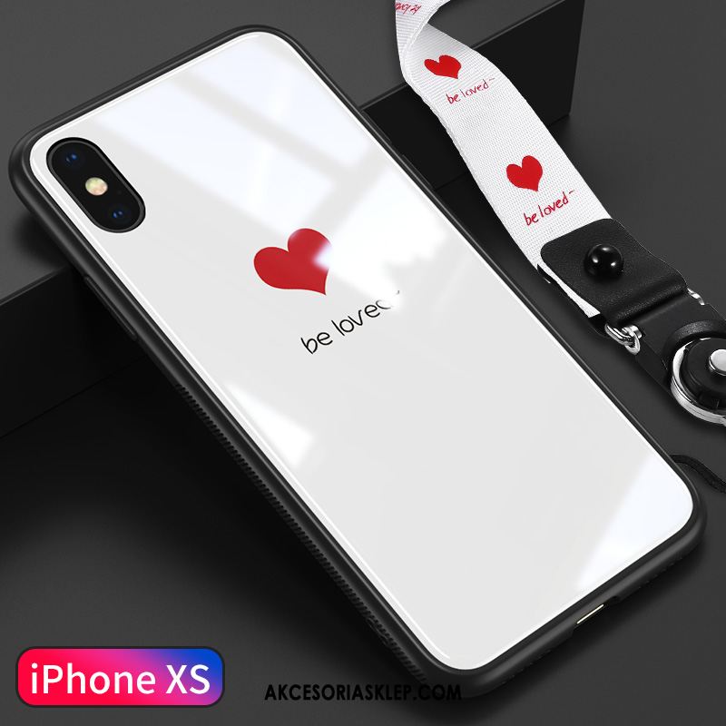 Futerał iPhone Xs Czarny Kreatywne Szkło Nowy Miłość Pokrowce Tanie
